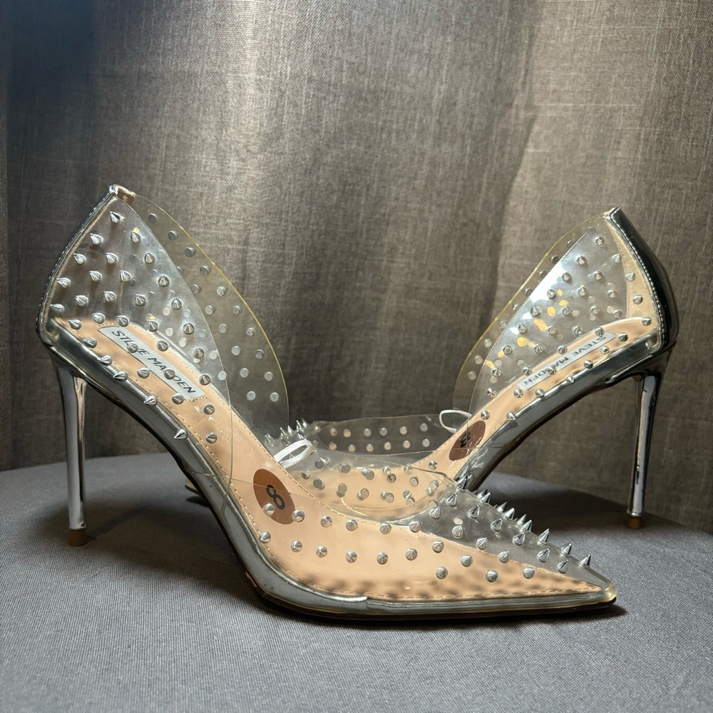 Steve Madden Studded clear heel